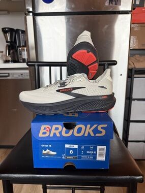 Brooks Ghost 18 Men's Running Shoes - Light Gray & Black EARLY RELEASE